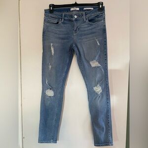 Guess Light Blue Distressed Skinny Jeans